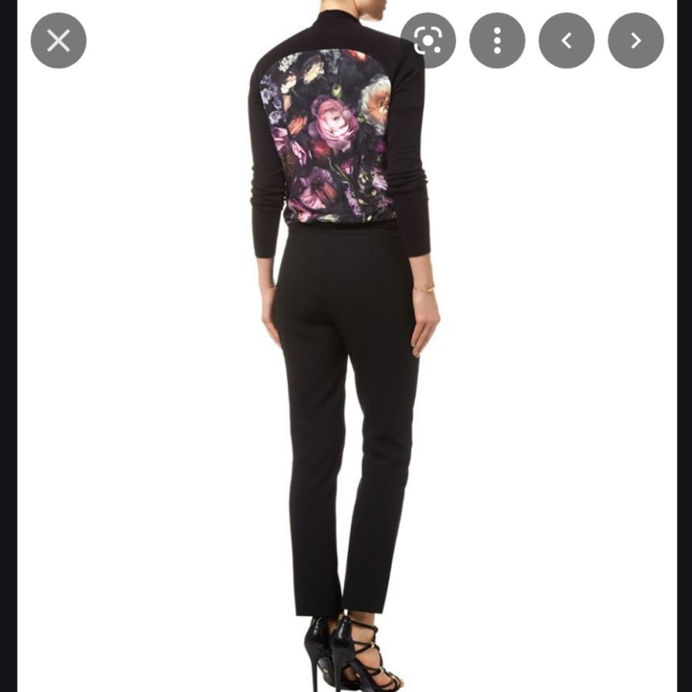 Ted Baker Black Vonya Shadow Floral Back Wrap Cardigan size 1 nwot